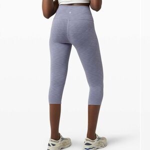 Lululemon Wunder Train High Rise Crop 21” Heathered Peri Purple